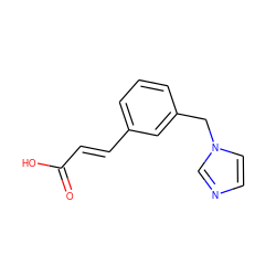 O=C(O)/C=C/c1cccc(Cn2ccnc2)c1 ZINC000036242081