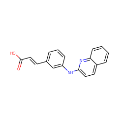 O=C(O)/C=C/c1cccc(Nc2ccc3ccccc3n2)c1 ZINC000072107658