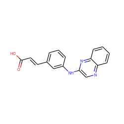 O=C(O)/C=C/c1cccc(Nc2cnc3ccccc3n2)c1 ZINC000072109880