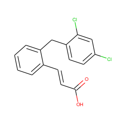 O=C(O)/C=C/c1ccccc1Cc1ccc(Cl)cc1Cl ZINC000027857734