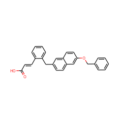 O=C(O)/C=C/c1ccccc1Cc1ccc2cc(OCc3ccccc3)ccc2c1 ZINC000036349284