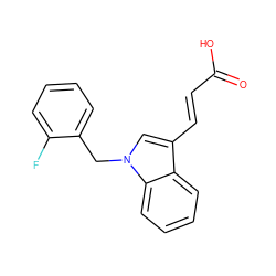 O=C(O)/C=C/c1cn(Cc2ccccc2F)c2ccccc12 ZINC000084602728