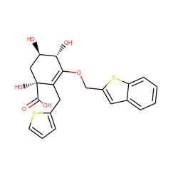 O=C(O)[C@@]1(O)C[C@@H](O)[C@H](O)C(OCc2cc3ccccc3s2)=C1Cc1cccs1 ZINC000072104825