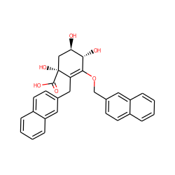 O=C(O)[C@@]1(O)C[C@@H](O)[C@H](O)C(OCc2ccc3ccccc3c2)=C1Cc1ccc2ccccc2c1 ZINC000072106719