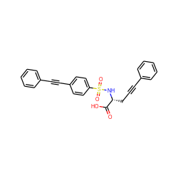 O=C(O)[C@@H](CC#Cc1ccccc1)NS(=O)(=O)c1ccc(C#Cc2ccccc2)cc1 ZINC000026640884