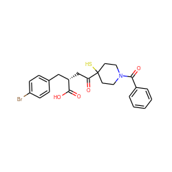 O=C(O)[C@@H](CC(=O)C1(S)CCN(C(=O)c2ccccc2)CC1)Cc1ccc(Br)cc1 ZINC001772597029