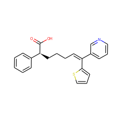 O=C(O)[C@@H](CCC/C=C(/c1cccnc1)c1cccs1)c1ccccc1 ZINC000026738706