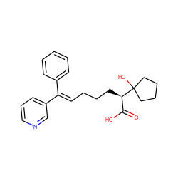 O=C(O)[C@@H](CCC/C=C(\c1ccccc1)c1cccnc1)C1(O)CCCC1 ZINC000026748784