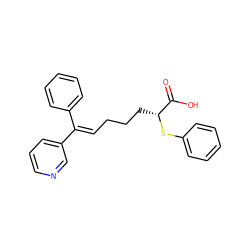 O=C(O)[C@@H](CCC/C=C(\c1ccccc1)c1cccnc1)Sc1ccccc1 ZINC000026738137