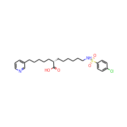 O=C(O)[C@@H](CCCCCCNS(=O)(=O)c1ccc(Cl)cc1)CCCCCc1cccnc1 ZINC000013730326