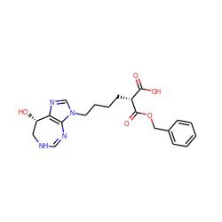 O=C(O)[C@@H](CCCCn1cnc2c1N=CNC[C@@H]2O)C(=O)OCc1ccccc1 ZINC000001539499