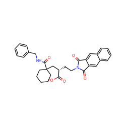 O=C(O)[C@@H](CCN1C(=O)c2cc3ccccc3cc2C1=O)CC1(C(=O)NCc2ccccc2)CCCCC1 ZINC000029417404