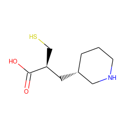 O=C(O)[C@@H](CS)C[C@@H]1CCCNC1 ZINC000028897572