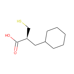 O=C(O)[C@@H](CS)CC1CCCCC1 ZINC000013472463