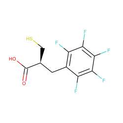 O=C(O)[C@@H](CS)Cc1c(F)c(F)c(F)c(F)c1F ZINC000026949603