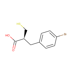 O=C(O)[C@@H](CS)Cc1ccc(Br)cc1 ZINC000026966125
