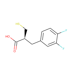 O=C(O)[C@@H](CS)Cc1ccc(F)c(F)c1 ZINC000026949559