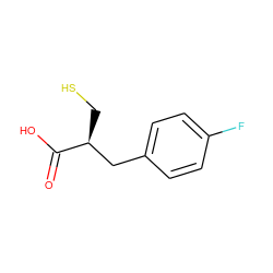 O=C(O)[C@@H](CS)Cc1ccc(F)cc1 ZINC000026969695