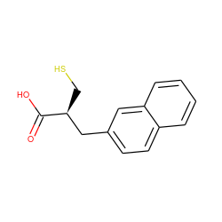 O=C(O)[C@@H](CS)Cc1ccc2ccccc2c1 ZINC000026956687