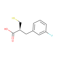 O=C(O)[C@@H](CS)Cc1cccc(F)c1 ZINC000026969709