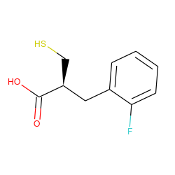 O=C(O)[C@@H](CS)Cc1ccccc1F ZINC000026961418