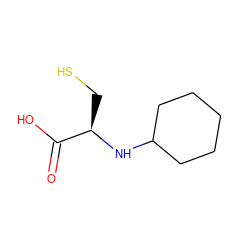 O=C(O)[C@@H](CS)NC1CCCCC1 ZINC000013472443