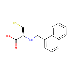 O=C(O)[C@@H](CS)NCc1cccc2ccccc12 ZINC000013472459