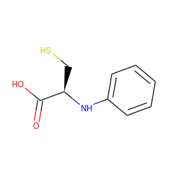 O=C(O)[C@@H](CS)Nc1ccccc1 ZINC000013472447