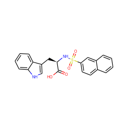 O=C(O)[C@@H](Cc1c[nH]c2ccccc12)NS(=O)(=O)c1ccc2ccccc2c1 ZINC000002149995