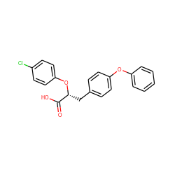 O=C(O)[C@@H](Cc1ccc(Oc2ccccc2)cc1)Oc1ccc(Cl)cc1 ZINC000040406108