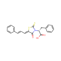 O=C(O)[C@@H](Cc1ccccc1)N1C(=O)/C(=C/C=C/c2ccccc2)SC1=S ZINC000001269245