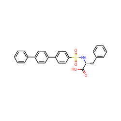 O=C(O)[C@@H](Cc1ccccc1)NS(=O)(=O)c1ccc(-c2ccc(-c3ccccc3)cc2)cc1 ZINC000013797349