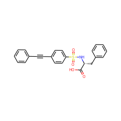 O=C(O)[C@@H](Cc1ccccc1)NS(=O)(=O)c1ccc(C#Cc2ccccc2)cc1 ZINC000013797345