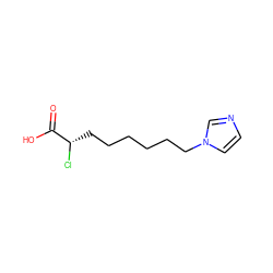 O=C(O)[C@@H](Cl)CCCCCCn1ccnc1 ZINC000036242106