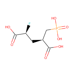 O=C(O)[C@@H](F)C[C@@H](CP(=O)(O)O)C(=O)O ZINC000095572790