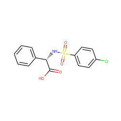 O=C(O)[C@@H](NS(=O)(=O)c1ccc(Cl)cc1)c1ccccc1 ZINC000000166144