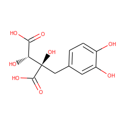 O=C(O)[C@@H](O)[C@](O)(Cc1ccc(O)c(O)c1)C(=O)O ZINC000006091890