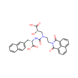 O=C(O)[C@@H](O)CN(CCN1C(=O)c2cccc3cccc(c23)C1=O)C(=O)N[C@@H](Cc1ccc2ccccc2c1)C(=O)O ZINC000029128218