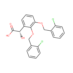 O=C(O)[C@@H](O)c1cccc(OCc2ccccc2Cl)c1OCc1ccccc1Cl ZINC000034892386