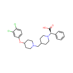 O=C(O)[C@@H](c1ccccc1)N1CCC(CN2CCC(Oc3ccc(Cl)c(Cl)c3)CC2)CC1 ZINC000013975966