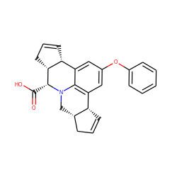 O=C(O)[C@@H]1[C@@H]2CC=C[C@@H]2c2cc(Oc3ccccc3)cc3c2N1C[C@H]1CC=C[C@@H]31 ZINC000138839924