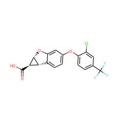 O=C(O)[C@@H]1[C@H]2c3ccc(Oc4ccc(C(F)(F)F)cc4Cl)cc3O[C@H]21 ZINC000040403507