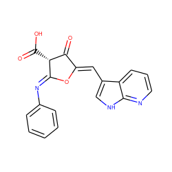 O=C(O)[C@@H]1C(=O)/C(=C/c2c[nH]c3ncccc23)O/C1=N\c1ccccc1 ZINC000169702587