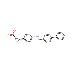 O=C(O)[C@@H]1C[C@@H]1c1ccc(NCc2ccc(-c3ccccc3)cc2)cc1 ZINC000014978946