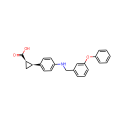 O=C(O)[C@@H]1C[C@@H]1c1ccc(NCc2cccc(Oc3ccccc3)c2)cc1 ZINC000014978917