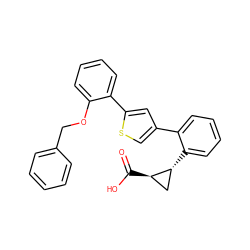 O=C(O)[C@@H]1C[C@H]1c1ccccc1-c1csc(-c2ccccc2OCc2ccccc2)c1 ZINC000003819450