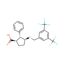 O=C(O)[C@@H]1CC[C@H](OCc2cc(C(F)(F)F)cc(C(F)(F)F)c2)[C@H]1c1ccccc1 ZINC000036324241