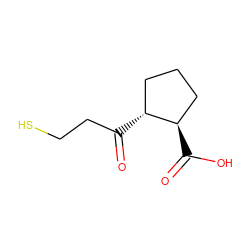 O=C(O)[C@@H]1CCC[C@H]1C(=O)CCS ZINC000026576791