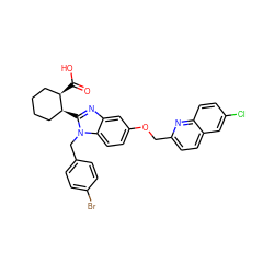O=C(O)[C@@H]1CCCC[C@@H]1c1nc2cc(OCc3ccc4cc(Cl)ccc4n3)ccc2n1Cc1ccc(Br)cc1 ZINC000219492448