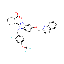 O=C(O)[C@@H]1CCCC[C@@H]1c1nc2cc(OCc3ccc4ccccc4n3)ccc2n1Cc1ccc(OC(F)(F)F)cc1F ZINC000219477698